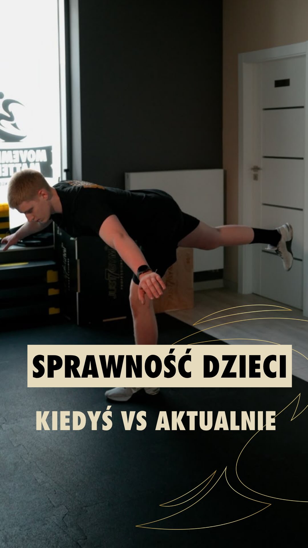 Ćwiczenie równoważne na jednej nodze w studiu Movement Matters w Rzeszowie