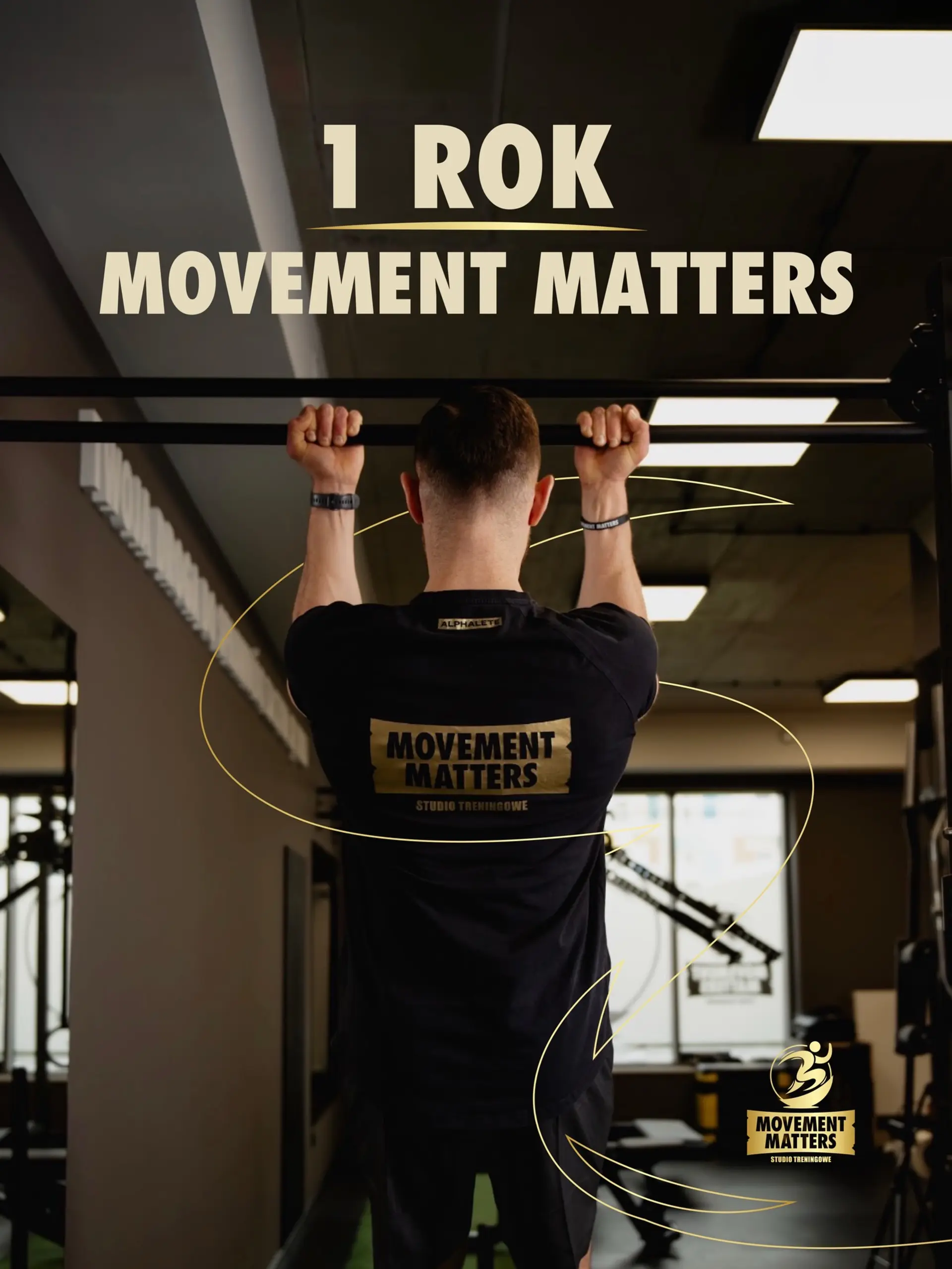 Grafika z okazji pierwszej rocznicy studia Movement Matters w Rzeszowie